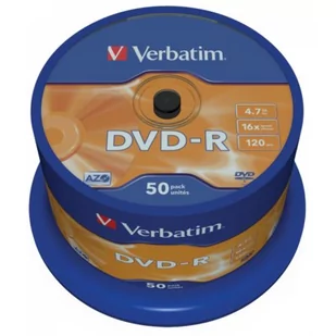 Verbatim Dysk DVD-R 4,7GB 16x 50 szt 43548) - Nośniki danych - miniaturka - grafika 1