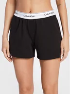 Piżamy damskie - Calvin Klein Underwear Szorty piżamowe 000QS6871E Czarny Regular Fit - miniaturka - grafika 1