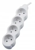 Przedłużacze i rozgałęźniki - Przedłużacz biały 3 metry 4 cztery gniazda - miniaturka - grafika 1