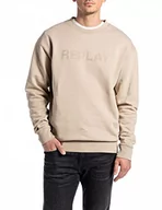 Bluzy męskie - Replay Bluza męska M6266, 803 Light Taupe, S - miniaturka - grafika 1
