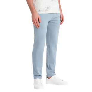 Dresowe spodnie męskie 100% bawełna jasnoniebieskie V7 OM-PABS-0206 S - Dresy męskie - miniaturka - grafika 1