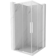 Kabiny prysznicowe - Mexen Rox Duo kabina prysznicowa rozsuwana 110 x 110 cm, transparent, biała - 8C2D-110-110-20-00 - miniaturka - grafika 1