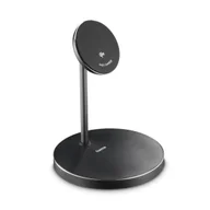 Ładowarki do telefonów - Ładowarka indukcyjna Hama stand Qi2 Fast Charge 15W, czarna - miniaturka - grafika 1