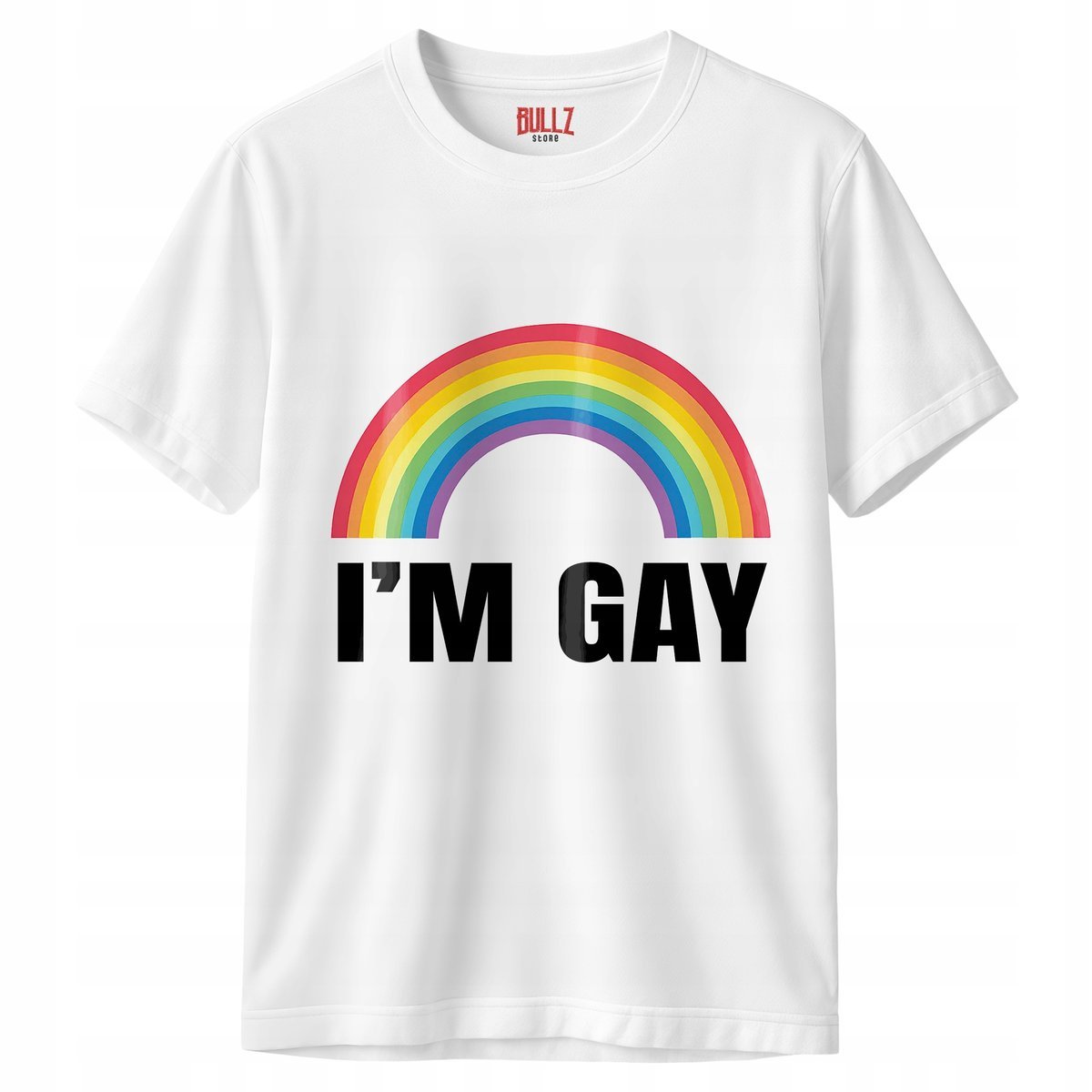 Koszulka biała męska I'm Gay Jestem Gejem Zabawny Prezent r. XL