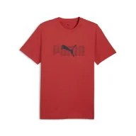 Koszulki sportowe męskie - Męska koszulka Essentials Logo Lab PUMA Red Fire - miniaturka - grafika 1