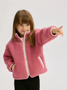 Reserved - Kurtka z imitacji baranka - różowy - Moda i Uroda OUTLET - miniaturka - grafika 1