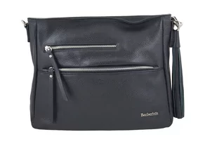 Pojemna skórzana torba z frędzlem - Czarna - Torebki damskie - miniaturka - grafika 3