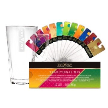 Zestaw Richmont Traditional Mix 12 Saszetek Szklanka Richmont Hot 370 ml