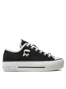 KARL LAGERFELD Trampki KL60424 Czarny - Trampki damskie - miniaturka - grafika 1