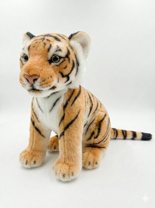 Realistyczny Pluszowy Tygrys ZOO 30cm - Wysoka Jakość, Detale Realizmu