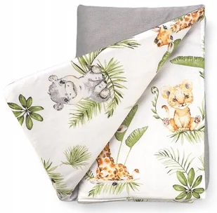 CZAS BOBASA DWUSTRONNY KOCYK 75X50 NIEMOWLĘCY, DLA MALUSZKA MINI ZOO - Koce i narzuty dla dzieci - miniaturka - grafika 1