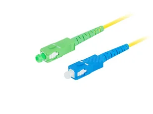 Lanberg światłowodowy SM SC/APC - SC/UPC 2.0m żółty FO-SASU-SS21-0020-YE - Patchcordy - miniaturka - grafika 1