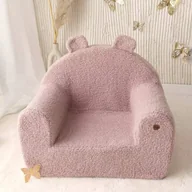 Krzesła obrotowe dla dzieci - Fotelik Dla Dziecka Baranek Różowy - miniaturka - grafika 1