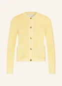 Swetry damskie - Gant Kardigan gelb - miniaturka - grafika 1