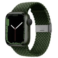 Akcesoria do smartwatchy - Crong Pasek pleciony Crong Wave Band do Watch 38/40/41 mm zielony CRG-40WAV-GRN - miniaturka - grafika 1