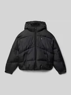 Kurtki i płaszcze dla dziewczynek - Kurtka pikowana z naszywką z logo - miniaturka - grafika 1