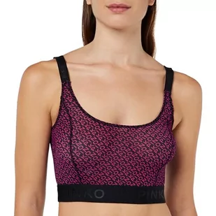 Pinko Bookmark Biustonosz Charmeuse Print Moda damska Biustonosz, Npp_black |różowy, XS - Biustonosze - miniaturka - grafika 1