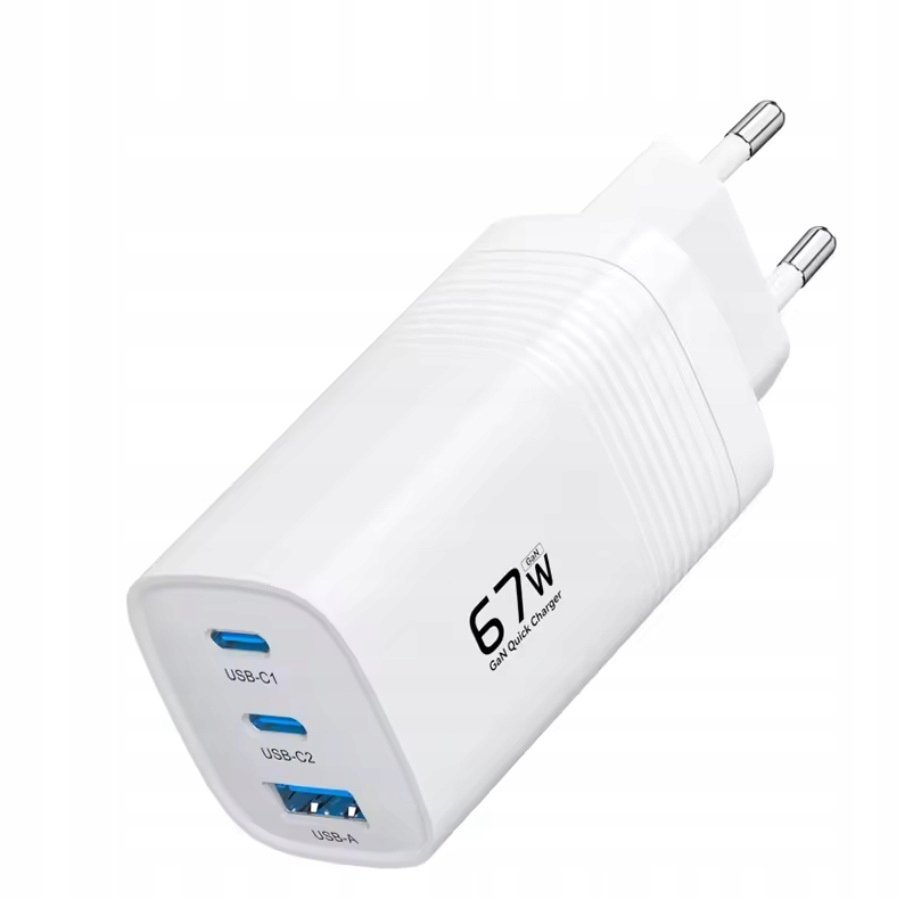 ORGINALNA SZYBKA ŁADOWARKA SIECIOWA ASOMETECH 67W, GaN, QC3.0, PD3.0