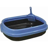 Kuwety dla kotów - Kuweta plastikowa niebieska 49 x 40 x 13 cm POLLY - miniaturka - grafika 1