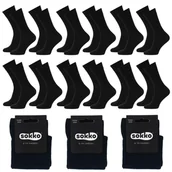 Skarpetki męskie - 12X Sokko Skarpetki Męskie Długie Czarne Bambusowe 42-44 - Sm12-S60-Cza-42-44 - miniaturka - grafika 1