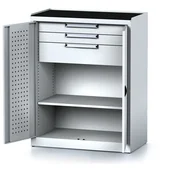 Pozostałe wyposażenie warsztatu - Alfa 3 Szafa warsztatowa MECHANIC, 1170 x 920 x 500 mm, 2 półki, 2 szuflady, szare drzwi 1262691 - miniaturka - grafika 1