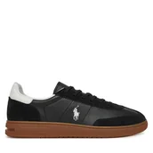 Sneakersy męskie - Sneakersy Polo Ralph Lauren 809961181002 Czarny - miniaturka - grafika 1