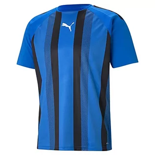 Koszulki męskie - PUMA PUMA Koszulka męska Teamliga Striped Jersey Electric Blue Lemonade-puma Black-puma White XL 704920 - grafika 1