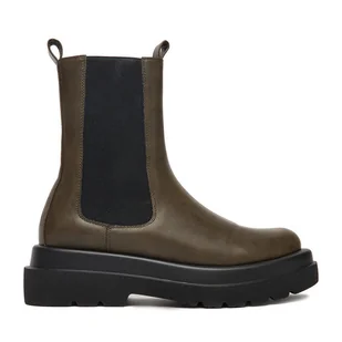 Sztyblety DeeZee 7223-1-OLIVE Zielony - Botki damskie - miniaturka - grafika 1