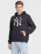 Bluzy męskie - New Era Bluza New York Yankees Double Logo 60284748 Granatowy Regular Fit - miniaturka - grafika 1