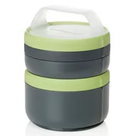 Termosy - Pojemniki Humangear Stax XL EatSystem - grey / green - miniaturka - grafika 1