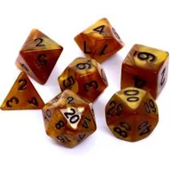 Akcesoria do gier planszowych - Rebel Komplet kości RPG Perłowe Ciemnożółte czarne cyfry) OD 24,99zł - miniaturka - grafika 1