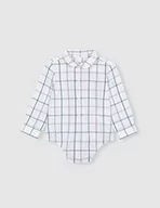 Bluzki dla niemowląt - Gocco Dziecięca koszula Camisa Body Cuadros, Biały, 24 miesi?cy - miniaturka - grafika 1
