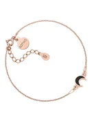 Bransoletki - Bransoletka z różowego złota z czarnym księżycem - miniaturka - grafika 1