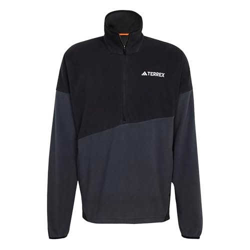 adidas Mężczyźni Terrex Multi CLIMAWARM Fleece Anorak, Black/Carbon, M