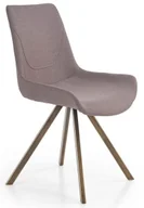 Krzesła - Popielate metalowe krzesło tapicerowane H2-D10 - miniaturka - grafika 1