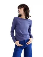 Swetry damskie - DeFacto Sweter normalny krój dla kobiet - sweter z golfem na topy damski (niebieski, M), niebieski, M - miniaturka - grafika 1