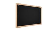 Tablice i flipcharty - Allboards Tablica kredowa czarna 120x90 cm rama drewniana naturalna - miniaturka - grafika 1