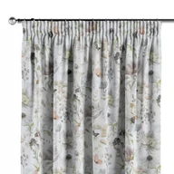 Zasłony - Zasłona na taśmie marszczącej 1 szt., pastelowe kwiaty na białym tle, Arte - miniaturka - grafika 1