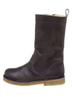 kmins Skórzane kozaki w kolorze granatowym - Kozaki damskie - miniaturka - grafika 1