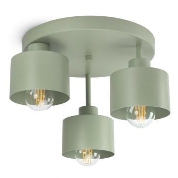 Lampa sufitowa Plafon Żyrandol Oliwkowy Zielony Szałwia 3xE27 382-E3 Spot