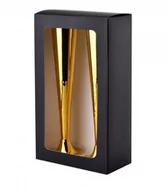 Kieliszki - LUMARKO Lumarko Nayra gold kpl 2 kieliszków do szampana 200ml 5,5x7,2xh27,5cm  złoty - miniaturka - grafika 1