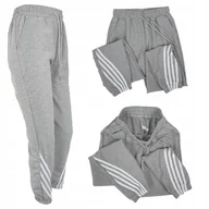 Spodnie damskie - Spodnie Dresowe Damskie Joggery Modne Z Ściągaczami Luźne S/M Szary 36 - miniaturka - grafika 1