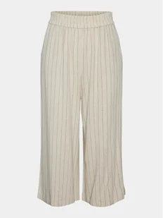 Pieces Kuloty Vinsty 17124361 Beżowy Wide Leg - Spodnie damskie - miniaturka - grafika 1