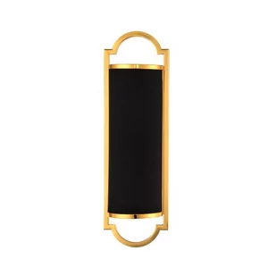 Orlicki Design Klasyczna LAMPA ścienna Libero Parette Gold metalowa OPRAWA kinkiet półokrągły czarny złoty - Lampy ścienne - miniaturka - grafika 1