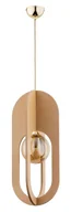 Lampy sufitowe - Nietypowa, designerska lampa wisząca z drewnem AL 61261 z serii TERRA - miniaturka - grafika 1