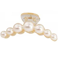 Ozdoby do włosów - SPINKA DO WŁOSÓW klamra duża PERŁY elegancka - miniaturka - grafika 1