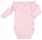 Body dla niemowląt - Body długi rękaw z falbanką RÓŻOWE r 86 KLEKLE - miniaturka - grafika 1