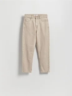Reserved - Jeansy mom fit - kremowy - Spodnie damskie - miniaturka - grafika 1