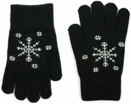Rękawiczki dla dzieci - Rękawiczki dziecięce Snow Star czarny rk23367 - miniaturka - grafika 1