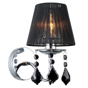 Italux Kinkiet organza Cornelia Czarny MBM-2572/1 BK - Lampy ścienne - miniaturka - grafika 2